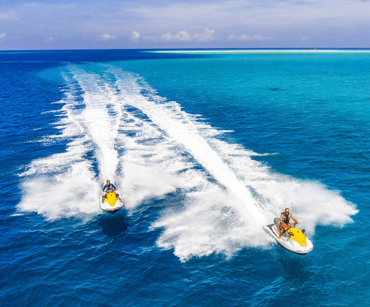Jet skiing in our maldives tour package