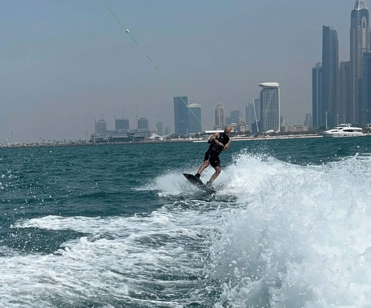 The Dubai tour package includes wakeboarding