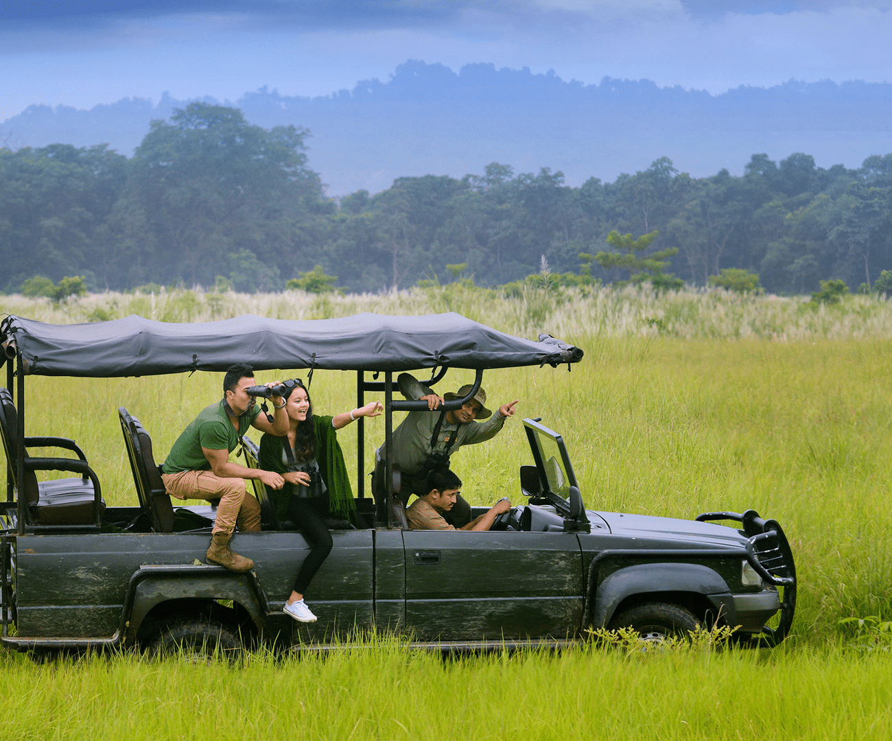 In nepal tour package, jungle safari