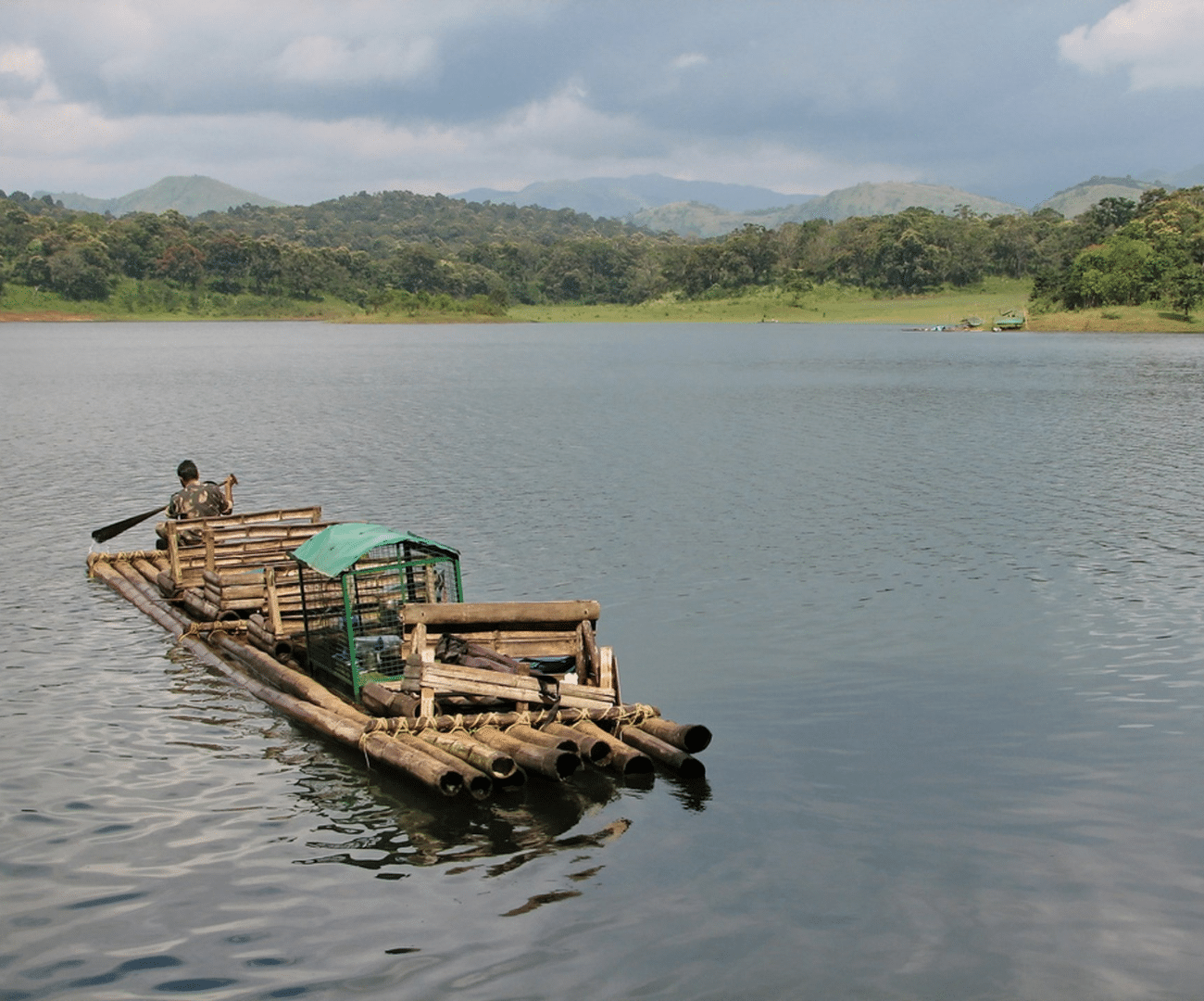 Bamboo rafting in kerala tours