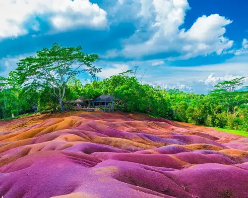Marvel at Chamarel Seven Colored Earths